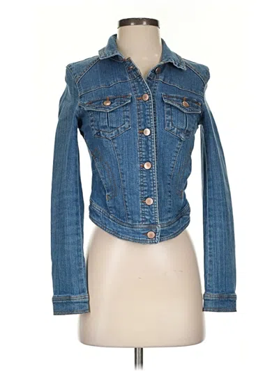 Pre-owned Aqua Denim Jacket In Blue