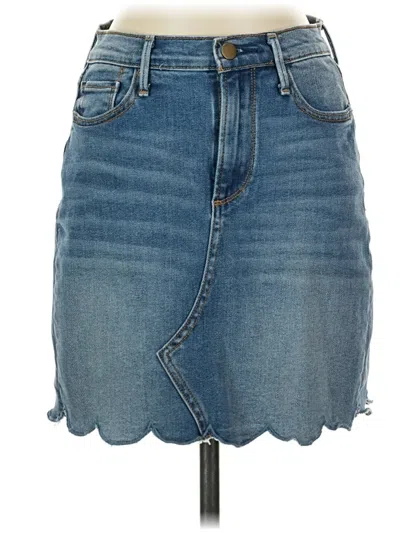Pre-owned Aqua Denim Skirt In Blue