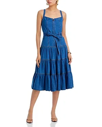 Aqua Denim Tiered Dress - Exclusive In Medium Wash