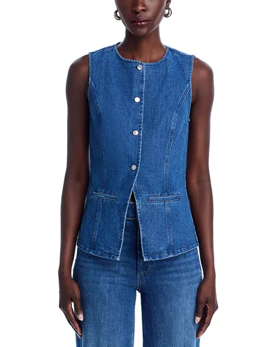 Aqua Denim Vest - Exclusive In Dark Indigo