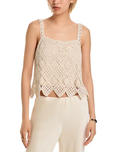 Aqua Diamond Crochet Top - Exclusive In Neutral
