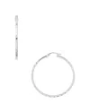 Aqua Sterling Silver Thin Hoop Earrings - 100% Exclusive In Silver