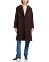 Aqua Double Breasted Coat - Exclusive In Brown