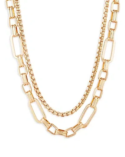 Aqua Double Chain Necklace, 14 - 100% Exclusive In Gold