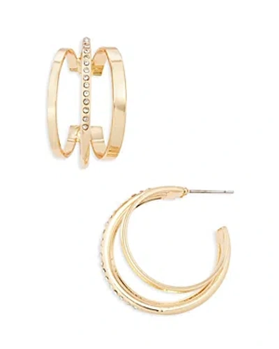 Aqua Double Hoop Earrings - 100% Exclusive In Gold