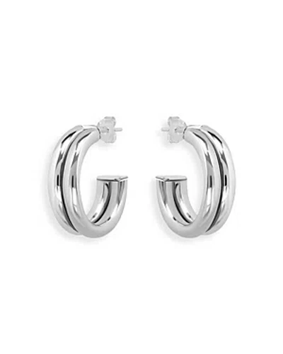 Aqua Double Hoop Earrings In Sterling Silver - 100% Exclusive