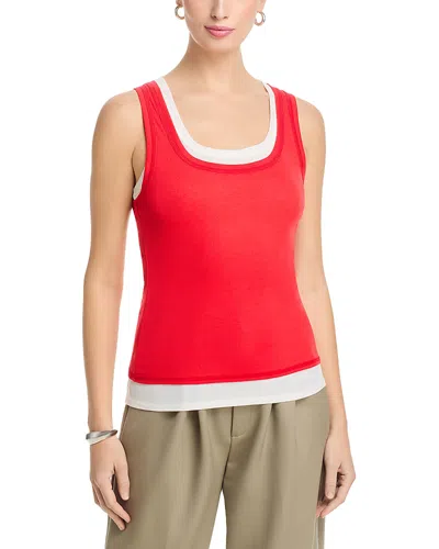 Aqua Double Layer Tank Top - Exclusive In Red