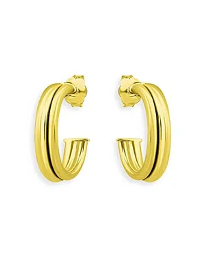Aqua Double Row C Hoop Earrings In 18k Gold Plated Sterling Silver- 100% Exclusive