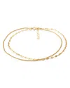 Aqua Double-row Twist Chain Anklet- 100% Exclusive In Gold