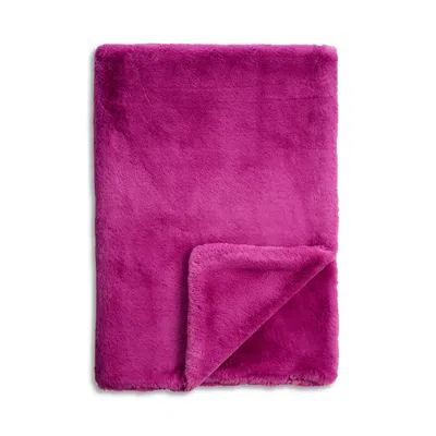 Aqua Double Sided Rex Rabbit Faux Fur Throw - Exclusive