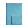 Aqua Double Sided Rex Rabbit Faux Fur Throw - Exclusive In Blue