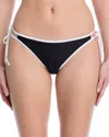 Aqua Double Tie String Bikini Bottom - Exclusive In Black/white