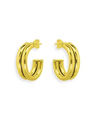 Aqua Double Tube Hoop Earrings In 18k Gold Plated Sterling Silver - 100% Exclusive