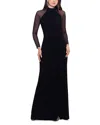 Aqua Drape Detail Gown - Exclusive In Black