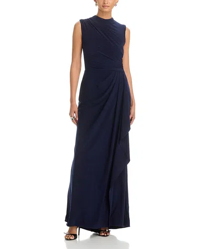 Aqua Draped Gown - Exclusive In Blue
