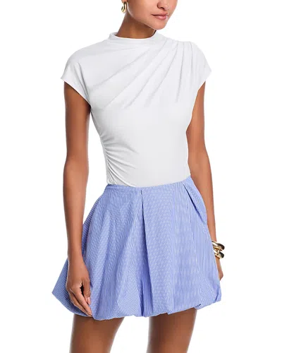 Aqua Draped Top - Exclusive In White