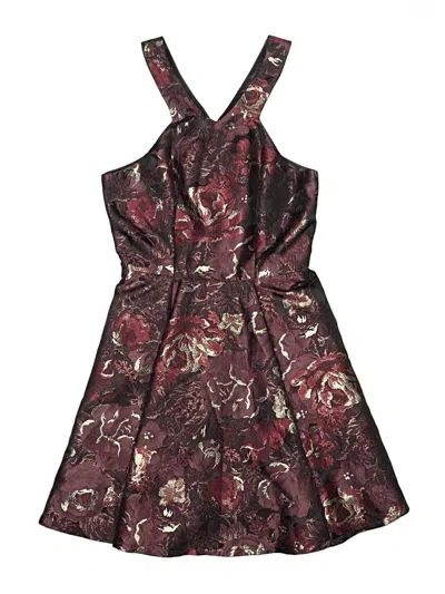 Pre-owned Aqua Kids' Dress In Burgundy