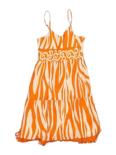 Pre-owned Aqua Kids' Dress In Orange