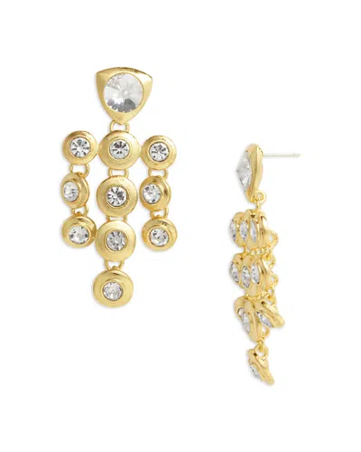 Aqua Drop Chandelier Earrings - Exclusive In Gold