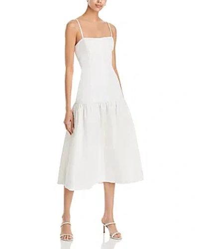 Aqua Drop Waist Midi Dress - 100% Exclusive In White