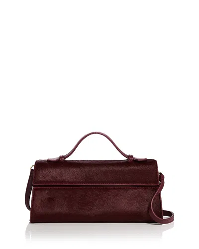 Aqua East West Calf Hair Top Handle Shoulder Bag - Exclusive In Blue