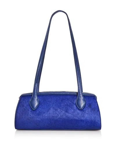 Aqua East West Leather Shoulder Bag - Exclusive In Blue