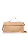 Aqua East West Medium Crossbody Bag - Exclusive In Camel