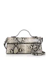 AQUA EAST WEST MEDIUM SNAKE EMBOSSED FAUX LEATHER CROSSBODY BAG - EXCLUSIVE