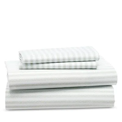 Aqua Egyptian Cotton Sheet Set, Queen - Exclusive In Light Sage Vine