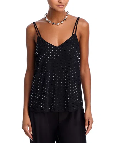 Aqua Embellished Mesh Cami Top - Exclusive In Black