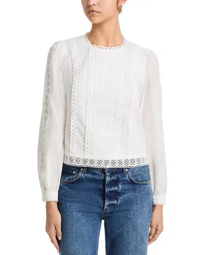 Aqua Embroidered Top - Exclusive In White