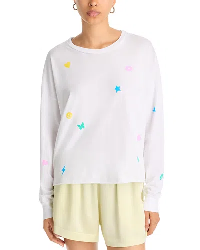 Aqua Emma Drop Shoulder Crop Tee - Exclusive In White