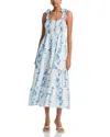 AQUA EMPIRE WAIST MAXI DRESS - EXCLUSIVE