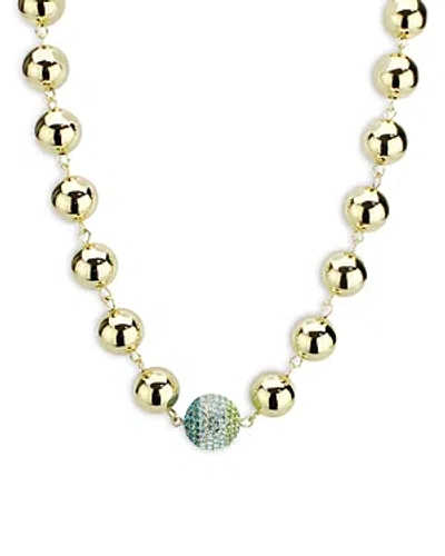Aqua Eno Multicolor Pave Bead Collar Necklace, 18-20 - 100% Exclusive In Blue/gold