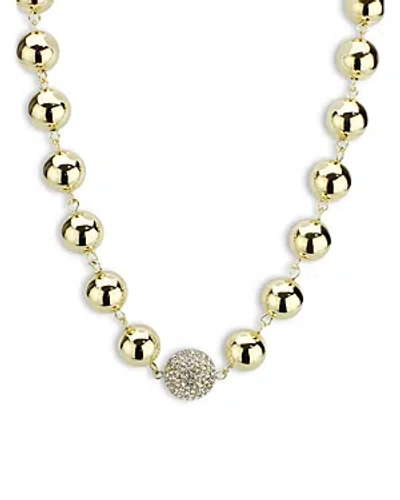 Aqua Eno Pave Bead Collar Necklace, 18-20 - 100% Exclusive In Gold