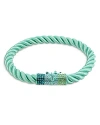 Aqua Eno Pave Clasp Twisted Cord Flex Bracelet - 100% Exclusive In Blue