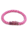 Aqua Eno Pave Clasp Twisted Cord Flex Bracelet - 100% Exclusive In Pink