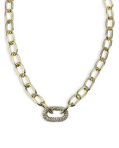Aqua Eno Pave Link Collar Necklace, 17-19 - 100% Exclusive In Gold