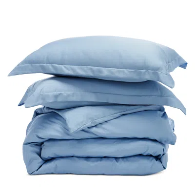 Aqua Eucalyptus Duvet Cover Set, Full/queen In Blue