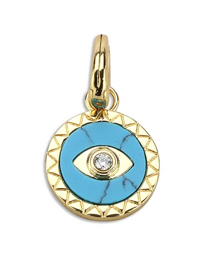 Aqua Evil Eye Charm - Exclusive In Blue/gold