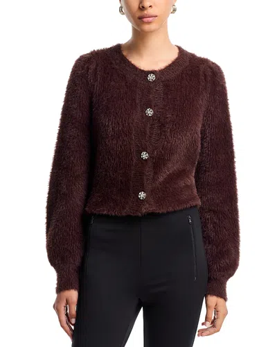 Aqua Eyelash Cardigan - Exclusive In Brown