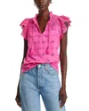 Aqua Eyelet Flutter Sleeve Top - 100% Exclusive In Pink