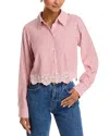 Aqua Eyelet Stripe Poplin Button Down Shirt - Exclusive In Multi