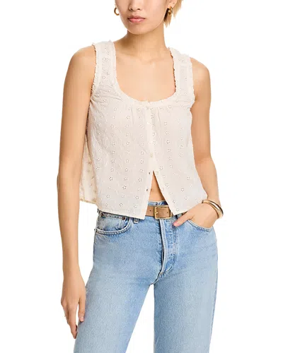 Aqua Eyelet Tank - Exclusive In White