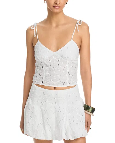 Aqua Eyelet Tank - Exclusive In White