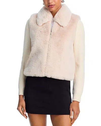 Aqua Faux Fur Cardigan - Exclusive In White