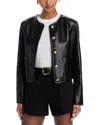 Aqua Faux Leather Jacket - Exclusive In Black