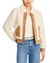 AQUA FAUX SHEARLING JACKET - EXCLUSIVE