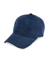Aqua Faux Suede Baseball Cap In Blue