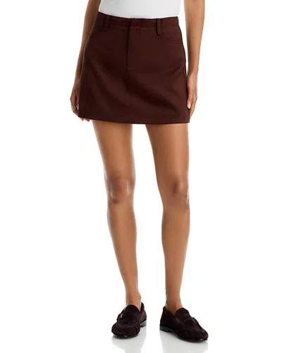 Aqua Faux Suede Mini Skirt - Exclusive In Multi